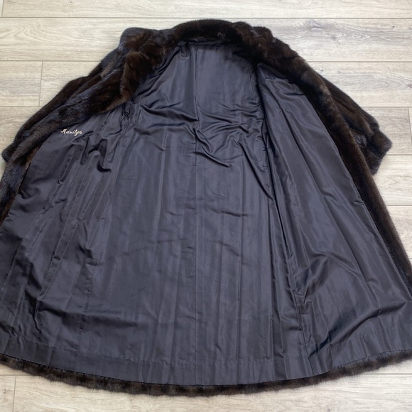 Genuine Mahogany Mink Full Length Coat - Picture 11 of 17